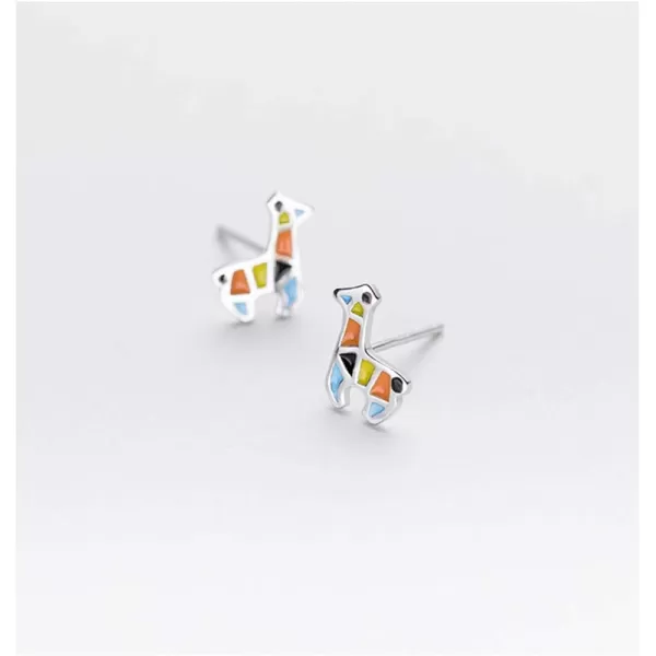 Mini Cute Animal Earrings 925 Sterling Silver Tiny Stud Earring for Teen Girls Hypoallergenic Bee Elephant Dragonfly Giraffe Ladybird Post Jewelry Dainty Gift for Daughter Colored GiraffeMini Cute Animal Earrings 925 Sterling Silver Tiny Stud Earring for Teen Girls Hypoallergenic Bee Elephant Dragonfly Giraffe Ladybird Post Jewelry Dainty Gift for Daughter Colored Giraffe