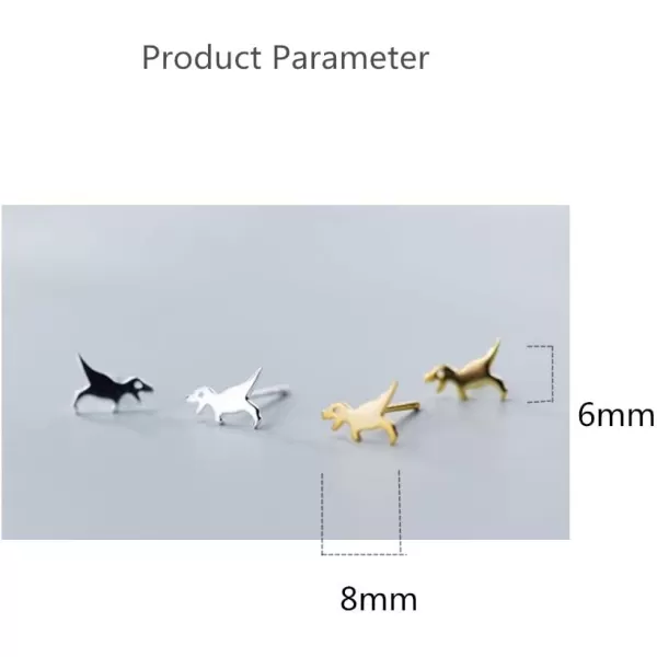 Mini Cute Dinosaur Stud Earrings for Women Girls Men Sterling Silver Hypoallergenic Tiny Dragon Brontosaurus Animal Cartilage Tragus Post Fashion Minimalist JewelryGold Plated