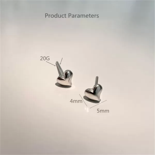 Mini Cute Heart Sterling Silver Earrings for Women Girls Minimalist Love Hearted Stud Tiny Small Cartilage Tragus Post Pin Hypoallergenic 20G Pierced Ear Jewelry Gifts Valentine AnniversaryMini Cute Heart Sterling Silver Earrings for Women Girls Minimalist Love Hearted Stud Tiny Small Cartilage Tragus Post Pin Hypoallergenic 20G Pierced Ear Jewelry Gifts Valentine Anniversary
