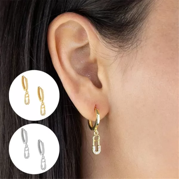 Mini Safety Pin Dangle Small Sleeper Hoop Earrings for Women Girls S925 Sterling Silver with Charms Cubic Zirconia Cute Pendant Drop Huggie Hoops Cartilage Hypoallergenic Danity Jewelry Gold PlatedMini Safety Pin Dangle Small Sleeper Hoop Earrings for Women Girls S925 Sterling Silver with Charms Cubic Zirconia Cute Pendant Drop Huggie Hoops Cartilage Hypoallergenic Danity Jewelry Gold Plated