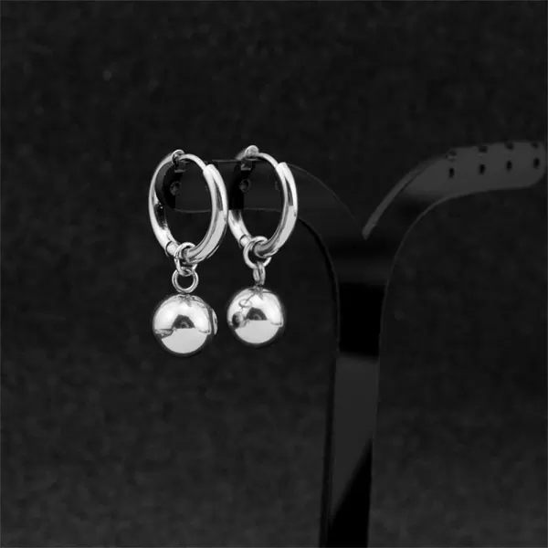 Minimalist 10mm Ball Dangle Small Hoop Earrings for Women Girls Men Stainless Steel with Charms Geometric Polished Round Circle Bead Dropping Huggie Hoops Cartilage Hypoallergenic Fashion Punk JewelryMinimalist 10mm Ball Dangle Small Hoop Earrings for Women Girls Men Stainless Steel with Charms Geometric Polished Round Circle Bead Dropping Huggie Hoops Cartilage Hypoallergenic Fashion Punk Jewelry