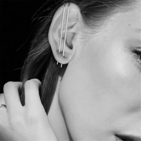 Minimalist Ear Wrap Sterling Silver Crawler Hook Stud Earrings for Women Girls Men Cubic Zirconia Hypoallergenic Piercing Ear Cuffs Climber Unique Fashion Personalized Punk Earring 1 PC of SilverMinimalist Ear Wrap Sterling Silver Crawler Hook Stud Earrings for Women Girls Men Cubic Zirconia Hypoallergenic Piercing Ear Cuffs Climber Unique Fashion Personalized Punk Earring 1 PC of Silver
