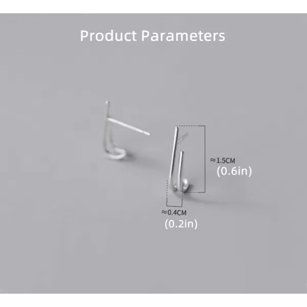 Minimalist Line Cuff Stud Earrings for Women Girls 925 Sterling Silver Hypoallergenic Small Double Curved Bar Linear Drop Dangle Unique Simple JewelryMinimalist Line Cuff Stud Earrings for Women Girls 925 Sterling Silver Hypoallergenic Small Double Curved Bar Linear Drop Dangle Unique Simple Jewelry