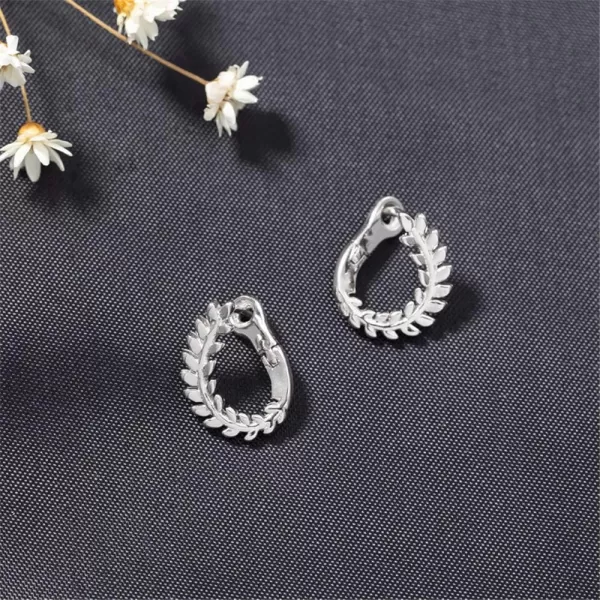 Minimalist Olive Leaf Sterling Silver Small Hoop Earrings for Women Girls Unique Hypoallergenic Cartilage Cuff Clip on Huggie Hoops Fashion Dainty Nickel Free JewelryMinimalist Olive Leaf Sterling Silver Small Hoop Earrings for Women Girls Unique Hypoallergenic Cartilage Cuff Clip on Huggie Hoops Fashion Dainty Nickel Free Jewelry