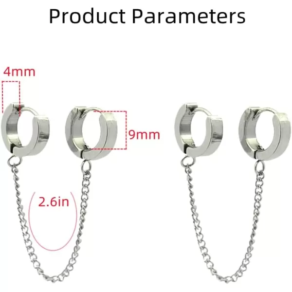 Minimalist Pair Double Hoop Tassel Dangle Earrings for Women Girls Men Stainless Steel Small Huggie Dangle Slave Chain Drop 2nd Hole Helix Post Multiple Studs Lobe Piercing Cuff Cartilage Fashion Unisex JewelryMinimalist Pair Double Hoop Tassel Dangle Earrings for Women Girls Men Stainless Steel Small Huggie Dangle Slave Chain Drop 2nd Hole Helix Post Multiple Studs Lobe Piercing Cuff Cartilage Fashion Unisex Jewelry