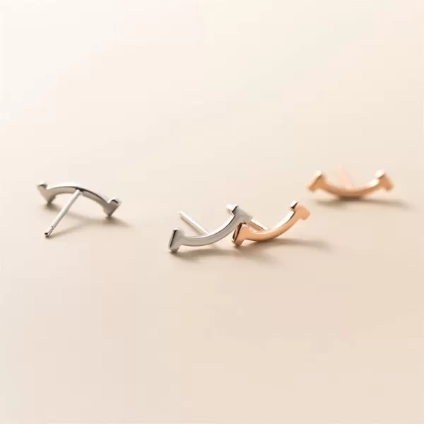 Minimalist Smiley Bar Earrings for Women Girls 925 Sterling Silver Tiny Small Cute Arc Smile Symbol Stud Cartilage Tragus Post Hypoallergenic for Piercing Ear Fashion Simple Birthday Holiday Jewelry GiftsMinimalist Smiley Bar Earrings for Women Girls 925 Sterling Silver Tiny Small Cute Arc Smile Symbol Stud Cartilage Tragus Post Hypoallergenic for Piercing Ear Fashion Simple Birthday Holiday Jewelry Gifts