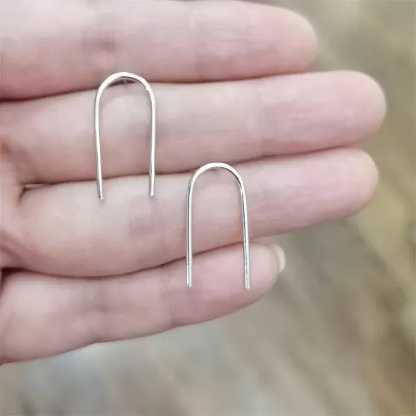 Minimalist Upside Down U Shape Earrings for Women Girls S925 Sterling Silver Lightweight Open Wire Needle Drop Dangle Threader Stud Earring Hypoallergenic Simple JewelryMinimalist Upside Down U Shape Earrings for Women Girls S925 Sterling Silver Lightweight Open Wire Needle Drop Dangle Threader Stud Earring Hypoallergenic Simple Jewelry