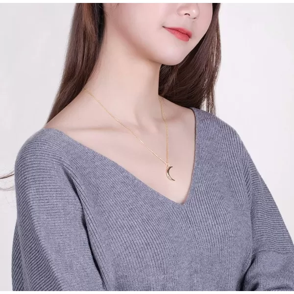 Moon Pendant Necklace Choker for Women Teen Girls Men 925 Sterling Silver 14K Gold Plated Dainty Minimalist Crescent Half Sun Sailor Moon Adjustable Chain Y Collar Necklace Jewelry Gifts Best FriendMoon Pendant Necklace Choker for Women Teen Girls Men 925 Sterling Silver 14K Gold Plated Dainty Minimalist Crescent Half Sun Sailor Moon Adjustable Chain Y Collar Necklace Jewelry Gifts Best Friend