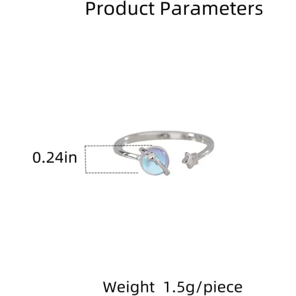 Moonstone Planet Star Ring 925 Sterling Silver for Women Girls Teens Celestial Saturn Adjustable Open Wrap Finger Rings Comfort Fit Cute Dainty Birthday Christmas Jewelry Gift for Daughter SisterMoonstone Planet Star Ring 925 Sterling Silver for Women Girls Teens Celestial Saturn Adjustable Open Wrap Finger Rings Comfort Fit Cute Dainty Birthday Christmas Jewelry Gift for Daughter Sister