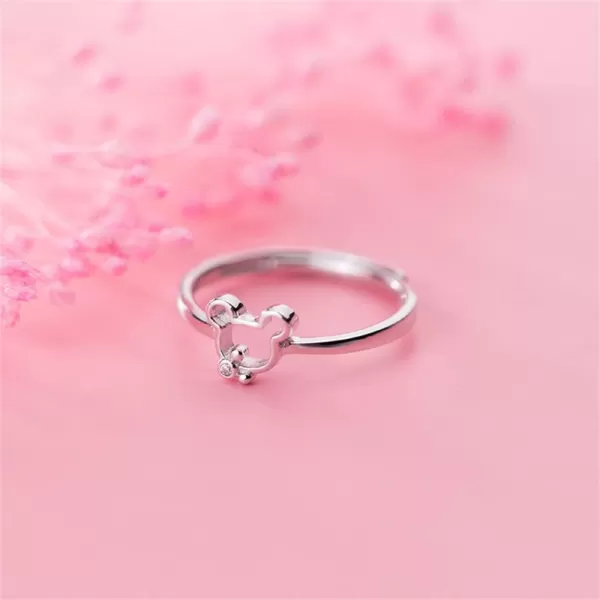 Mouse 925 Sterling Silver Ring for Women Girls Cute CZ Mice Animal Expandable Open Finger Rings Adjustable Fashion Jewelry Christmas Birthday Dainty BFF Gift for Daughter NieceMouse 925 Sterling Silver Ring for Women Girls Cute CZ Mice Animal Expandable Open Finger Rings Adjustable Fashion Jewelry Christmas Birthday Dainty BFF Gift for Daughter Niece