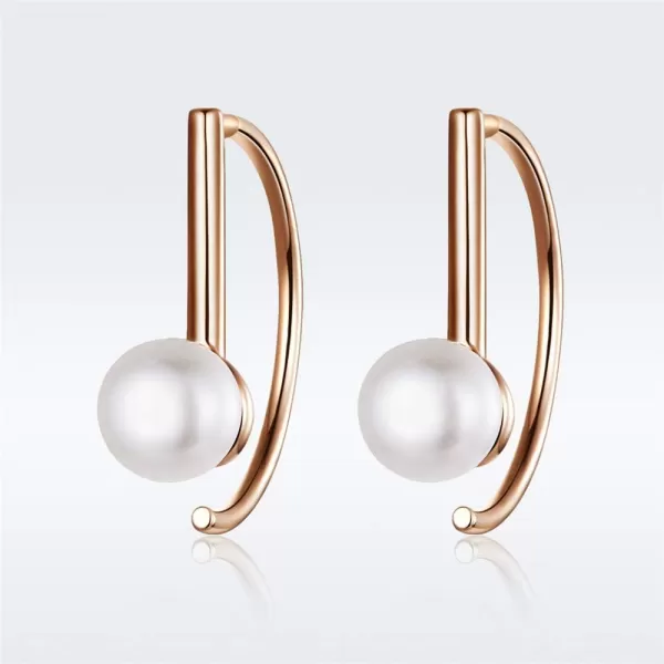 Pearl Dangle Drop Earrings for Women Girls S925 Sterling Silver 14K Rose Gold Plated 455mm Pearl Hoop Stud Earrings Needle Threader Lightweight Minimlist Earrings Birthday Wedding Christmas GiftsPearl Dangle Drop Earrings for Women Girls S925 Sterling Silver 14K Rose Gold Plated 455mm Pearl Hoop Stud Earrings Needle Threader Lightweight Minimlist Earrings Birthday Wedding Christmas Gifts