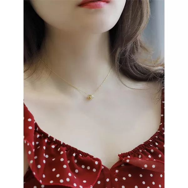 Princess Crown Charm Necklace for Women Girls 925 Sterling Silver Delicate Cute Crystal CZ Queen Royal Tiara Pendant Luck Choker 18 Silver Chain Adjustable Dainty Wedding Jewelry Birthday Gift BoxGold Plated