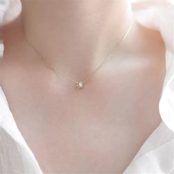 Princess Crown Charm Necklace for Women Girls 925 Sterling Silver Delicate Cute Crystal CZ Queen Royal Tiara Pendant Luck Choker 18 Silver Chain Adjustable Dainty Wedding Jewelry Birthday Gift BoxGold Plated