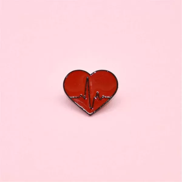 Red Heart Brooch for Women Girls Men Fashion Cute Enamel Heartbeat Badge Lapel Pin Dress Suit Scarft Accessories Christmas Wedding Valentines Jewelry Gifts for HerRed Heart Brooch for Women Girls Men Fashion Cute Enamel Heartbeat Badge Lapel Pin Dress Suit Scarft Accessories Christmas Wedding Valentines Jewelry Gifts for Her
