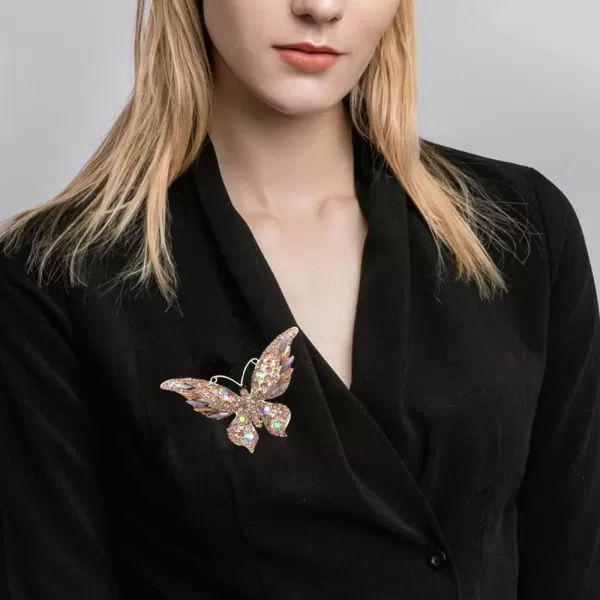 Rhinestone Butterfly Brooch Pin for Women Girls Fashion Exquisite Big Blue Crystal Empress Monarch Winged Brooches Lapel Pins Elegant Dress Accessories Wedding Christmas Birthday Jewelry Gift PurpleRhinestone Butterfly Brooch Pin for Women Girls Fashion Exquisite Big Blue Crystal Empress Monarch Winged Brooches Lapel Pins Elegant Dress Accessories Wedding Christmas Birthday Jewelry Gift Purple