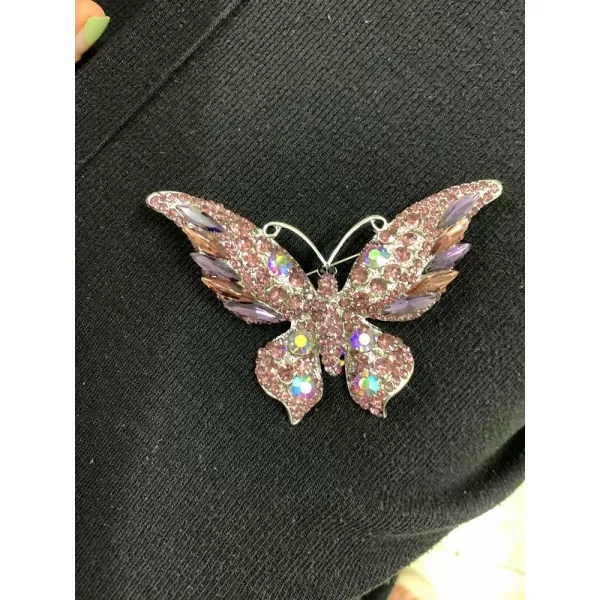 Rhinestone Butterfly Brooch Pin for Women Girls Fashion Exquisite Big Blue Crystal Empress Monarch Winged Brooches Lapel Pins Elegant Dress Accessories Wedding Christmas Birthday Jewelry Gift PurpleRhinestone Butterfly Brooch Pin for Women Girls Fashion Exquisite Big Blue Crystal Empress Monarch Winged Brooches Lapel Pins Elegant Dress Accessories Wedding Christmas Birthday Jewelry Gift Purple
