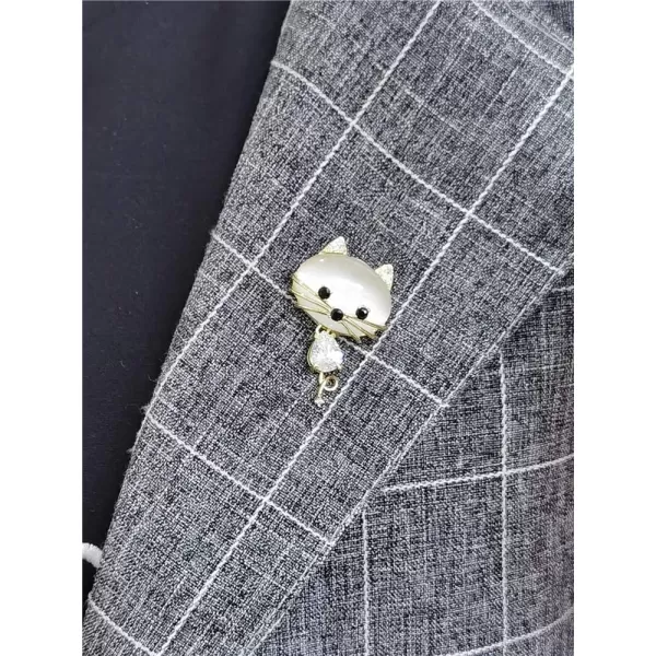 Rhinestone Cat Brooch for Women Girls Fashion Dainty Crystal Teardrop CZ Gold Cute Animal Kitten Button Lapel Pin Dress Suit Scarft Asscessories Jewelry Christmas Winter Holiday GiftsRhinestone Cat Brooch for Women Girls Fashion Dainty Crystal Teardrop CZ Gold Cute Animal Kitten Button Lapel Pin Dress Suit Scarft Asscessories Jewelry Christmas Winter Holiday Gifts