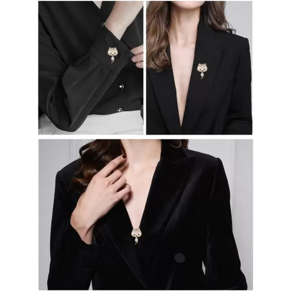 Rhinestone Cat Brooch for Women Girls Fashion Dainty Crystal Teardrop CZ Gold Cute Animal Kitten Button Lapel Pin Dress Suit Scarft Asscessories Jewelry Christmas Winter Holiday GiftsRhinestone Cat Brooch for Women Girls Fashion Dainty Crystal Teardrop CZ Gold Cute Animal Kitten Button Lapel Pin Dress Suit Scarft Asscessories Jewelry Christmas Winter Holiday Gifts