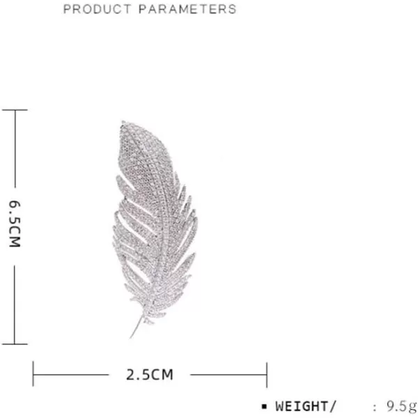 Rhinestone Feather Brooch Pin for Women Men Fashion Crystal Delicate Leaf Brooch Lapel Pins Elegant Dress Accessories Jewelry Boutonniere Corsage for Hat Bag Suit Tie Gift Fathers Day Wedding BirthdayRhinestone Feather Brooch Pin for Women Men Fashion Crystal Delicate Leaf Brooch Lapel Pins Elegant Dress Accessories Jewelry Boutonniere Corsage for Hat Bag Suit Tie Gift Fathers Day Wedding Birthday