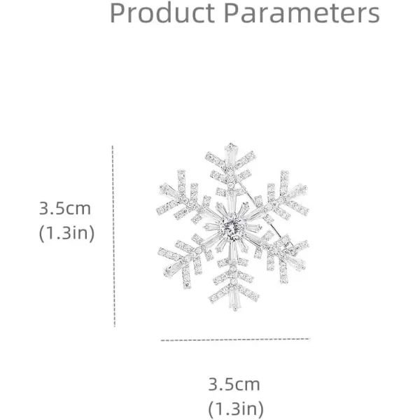 Rhinestone Snowflake Brooches for Women Girls Men Fashion Dainty Crystal Silvery Brooch Lapel Pin Dress Suit Accessories Jewelry Christmas Winter Party Unisex GiftsRhinestone Snowflake Brooches for Women Girls Men Fashion Dainty Crystal Silvery Brooch Lapel Pin Dress Suit Accessories Jewelry Christmas Winter Party Unisex Gifts