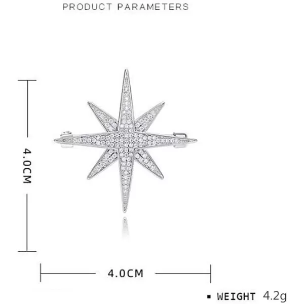 Rhinestone Star Brooch Pin for Women Girls Men Fashion Dainty Crystal CZ Silvery Lapel Pins Dress Suit Bouquet Accessories Jewelry Christmas Winter Holiday Wedding Decor Unisex GiftsRhinestone Star Brooch Pin for Women Girls Men Fashion Dainty Crystal CZ Silvery Lapel Pins Dress Suit Bouquet Accessories Jewelry Christmas Winter Holiday Wedding Decor Unisex Gifts