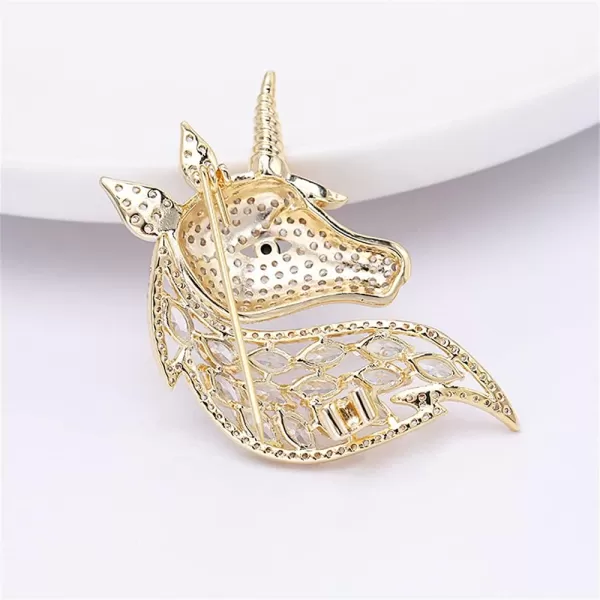 Rhinestone Unicorn Brooch for Women Girls Unisex Fashion Dainty Crystal CZ Golden Cute Animal Horse Brooch Lapel Pin Dress Suit Accessories Christmas Birthday Mothers Day Jewelry GiftRhinestone Unicorn Brooch for Women Girls Unisex Fashion Dainty Crystal CZ Golden Cute Animal Horse Brooch Lapel Pin Dress Suit Accessories Christmas Birthday Mothers Day Jewelry Gift