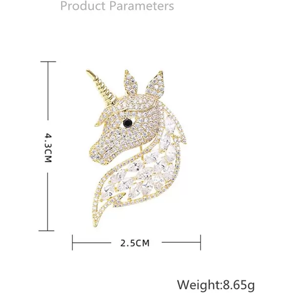 Rhinestone Unicorn Brooch for Women Girls Unisex Fashion Dainty Crystal CZ Golden Cute Animal Horse Brooch Lapel Pin Dress Suit Accessories Christmas Birthday Mothers Day Jewelry GiftRhinestone Unicorn Brooch for Women Girls Unisex Fashion Dainty Crystal CZ Golden Cute Animal Horse Brooch Lapel Pin Dress Suit Accessories Christmas Birthday Mothers Day Jewelry Gift