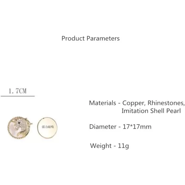 Round Unicorn Rhinestone Brooch for Women Girls Fashion Dainty Crystal CZ Gold Cute Animal Horse Lapel Pin Dress Suit Scarft Asscessories Jewelry Christmas Winter Holiday GiftsRound Unicorn Rhinestone Brooch for Women Girls Fashion Dainty Crystal CZ Gold Cute Animal Horse Lapel Pin Dress Suit Scarft Asscessories Jewelry Christmas Winter Holiday Gifts