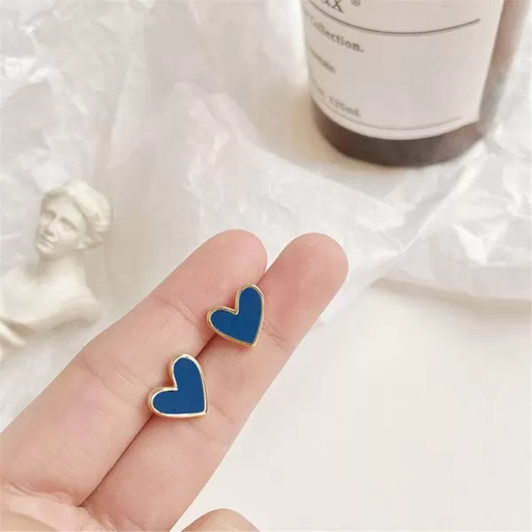 Serenity Love Heart Earrings Stud for Women Girls 925 Sterling Silver Hypoallergenic Blue Enameled Hearted Cartilage Small Studs Tragus Post Fashion Minimalist Valentine Birthday Jewelry Dainty GiftsSerenity Love Heart Earrings Stud for Women Girls 925 Sterling Silver Hypoallergenic Blue Enameled Hearted Cartilage Small Studs Tragus Post Fashion Minimalist Valentine Birthday Jewelry Dainty Gifts