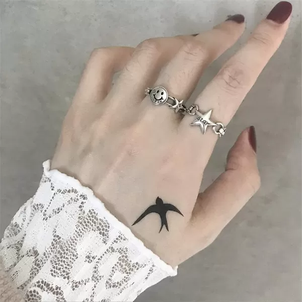 Silvery Star Chain Open Band Ring for Women Girls Statement Adjustable Expandable Punk Hip Hop Comfort Fit Finger Knuckle Rings Fashion Vintage Party Lucky JewelrySilvery Star Chain Open Band Ring for Women Girls Statement Adjustable Expandable Punk Hip Hop Comfort Fit Finger Knuckle Rings Fashion Vintage Party Lucky Jewelry