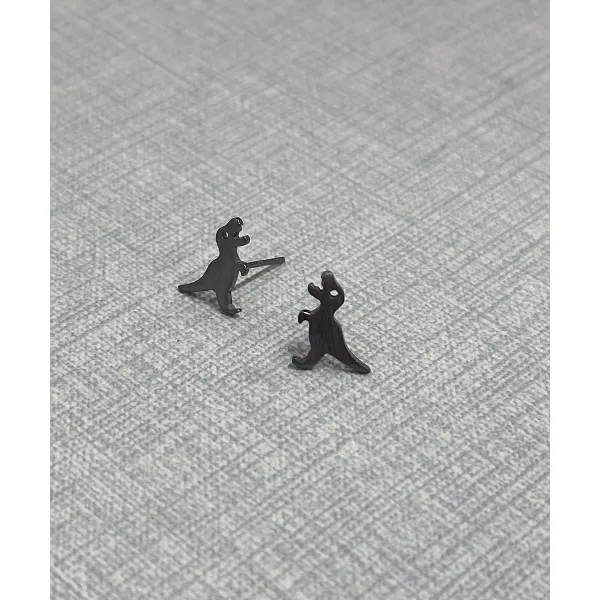 Small Black Dinosaur Stud Earrings for Women Girls Men 925 Sterling Silver Hypoallergenic Tiny Cute Brushed Dragon Brontosaurus Animal Cartilage Tragus Post Fashion Punk PersonalizedSmall Black Dinosaur Stud Earrings for Women Girls Men 925 Sterling Silver Hypoallergenic Tiny Cute Brushed Dragon Brontosaurus Animal Cartilage Tragus Post Fashion Punk Personalized