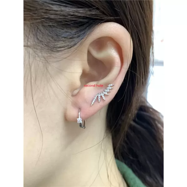 Small CZ Feather Cuff Wrap Earrings for Women Girls 925 Sterling Silver Cubic Zirconia Leaf Climber Crawler Hypoallergenic Dangle Drop Jewelry Birthday Wedding AnniversarySmall CZ Feather Cuff Wrap Earrings for Women Girls 925 Sterling Silver Cubic Zirconia Leaf Climber Crawler Hypoallergenic Dangle Drop Jewelry Birthday Wedding Anniversary