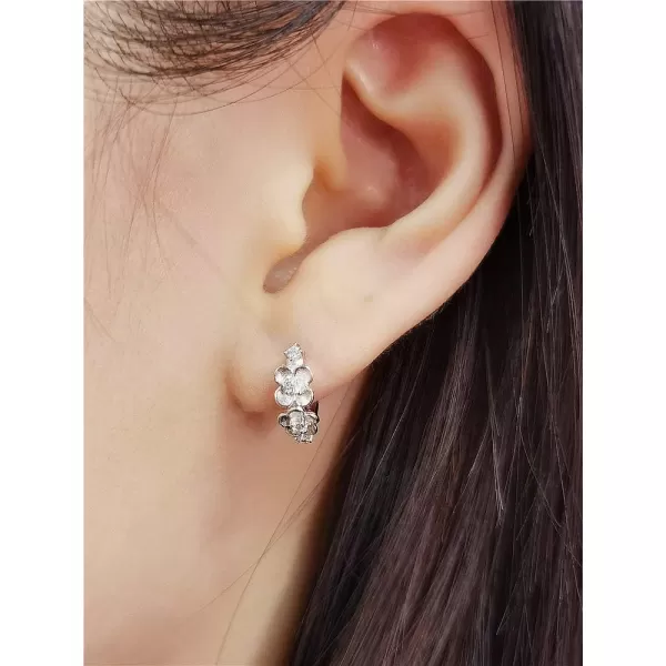 Small CZ Flower Hoop Earrings for Women Girls 925 Sterling Silver Cubic Zirconia Huggie Cute Daisy Flowers Cartilage Hoops Hypoallergenic Elegant Jewelry Dainty Birthday Gifts for Mom DaughterSmall CZ Flower Hoop Earrings for Women Girls 925 Sterling Silver Cubic Zirconia Huggie Cute Daisy Flowers Cartilage Hoops Hypoallergenic Elegant Jewelry Dainty Birthday Gifts for Mom Daughter