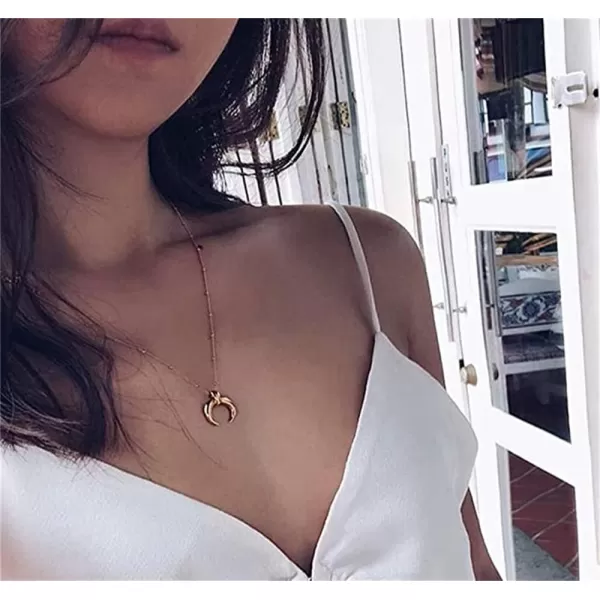 Small Moon Pendant Necklace for Women Girls 925 Sterling Silver 14K Gold Plated Boho Ball Bead Chain Dainty Birthday Anniversary Jewelry Gift BoxSmall Moon Pendant Necklace for Women Girls 925 Sterling Silver 14K Gold Plated Boho Ball Bead Chain Dainty Birthday Anniversary Jewelry Gift Box