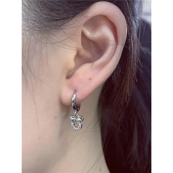 Small Mouse Dangle Hoop Earrings for Women Girls 925 Sterling Silver Cubic Zirconia Charm Animal Mice Huggie Sleeper Hoops Cartilage Hypoallergenic for Sensitive Ear Jewelry Pink CZSmall Mouse Dangle Hoop Earrings for Women Girls 925 Sterling Silver Cubic Zirconia Charm Animal Mice Huggie Sleeper Hoops Cartilage Hypoallergenic for Sensitive Ear Jewelry Pink CZ