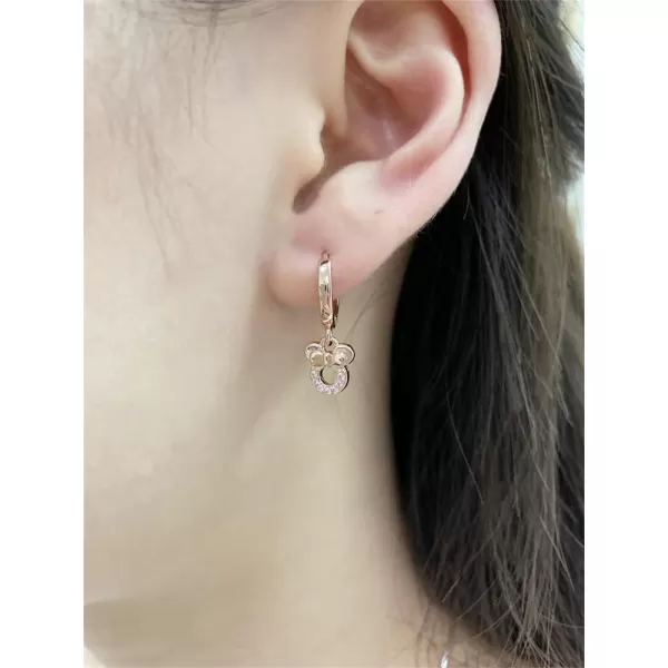 Small Mouse Dangle Hoop Earrings for Women Girls 925 Sterling Silver Pink Cubic Zirconia Charm Animal Mice Huggie Sleeper Hoops Cartilage Hypoallergenic for Sensitive Ear Jewelry Rose GoldSmall Mouse Dangle Hoop Earrings for Women Girls 925 Sterling Silver Pink Cubic Zirconia Charm Animal Mice Huggie Sleeper Hoops Cartilage Hypoallergenic for Sensitive Ear Jewelry Rose Gold