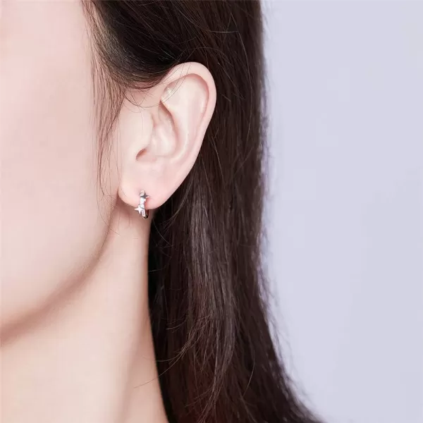 Star Cubic Zirconia Huggie Hoop Earrings for Women Teen Girls Sterling Silver Constellation Cartilage Cute Charms CZ Sleeper Small Hoop Dainty Stars Earrings Hypoallergenic Sensitive Ear JewelryStar Cubic Zirconia Huggie Hoop Earrings for Women Teen Girls Sterling Silver Constellation Cartilage Cute Charms CZ Sleeper Small Hoop Dainty Stars Earrings Hypoallergenic Sensitive Ear Jewelry