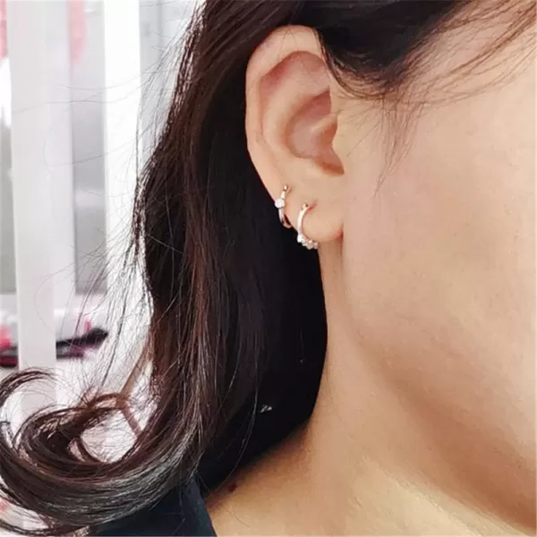 Sterling Silver Boho Huggie Hoop Earrings for Women Girls Fashion Minimalist CZ Leverback ClickTop Small Hoops Earring Dainty Jewelry Ball BeadSterling Silver Boho Huggie Hoop Earrings for Women Girls Fashion Minimalist CZ Leverback ClickTop Small Hoops Earring Dainty Jewelry Ball Bead