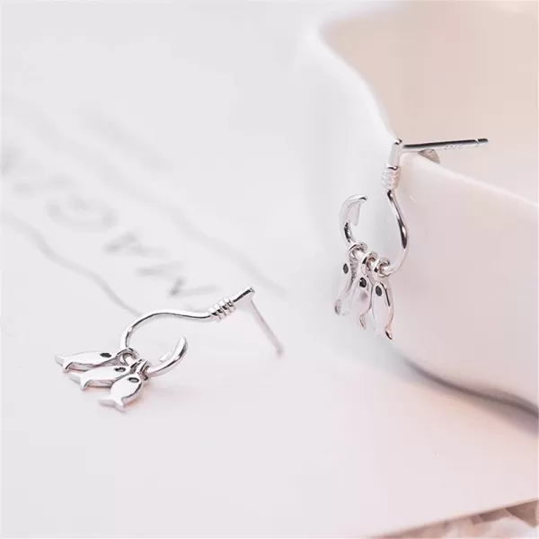 Sterling Silver Fish Hook Earrings for Women Girls S925 Dangle Stud Tiny Cute 3 Fishes Fishing Tassel Drop Hypoallergenic Micro Black CZ Eye Dainty Personalized Funny Jewelry Birthday GiftsSterling Silver Fish Hook Earrings for Women Girls S925 Dangle Stud Tiny Cute 3 Fishes Fishing Tassel Drop Hypoallergenic Micro Black CZ Eye Dainty Personalized Funny Jewelry Birthday Gifts
