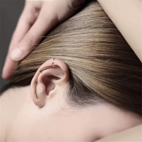 Sterling Silver Minimalist CZ Ear Cuff Climber Crawler Earrings for Women Girls Round Black Cubic Zirconia Long U Shaped Stud Sweep Up Post Safety Pin Wrap Hypoallergenic Jewelry Gift UnisexSterling Silver Minimalist CZ Ear Cuff Climber Crawler Earrings for Women Girls Round Black Cubic Zirconia Long U Shaped Stud Sweep Up Post Safety Pin Wrap Hypoallergenic Jewelry Gift Unisex
