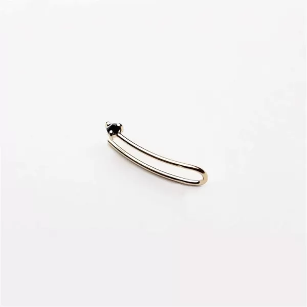 Sterling Silver Minimalist CZ Ear Cuff Climber Crawler Earrings for Women Girls Round Black Cubic Zirconia Long U Shaped Stud Sweep Up Post Safety Pin Wrap Hypoallergenic Jewelry Gift UnisexSterling Silver Minimalist CZ Ear Cuff Climber Crawler Earrings for Women Girls Round Black Cubic Zirconia Long U Shaped Stud Sweep Up Post Safety Pin Wrap Hypoallergenic Jewelry Gift Unisex