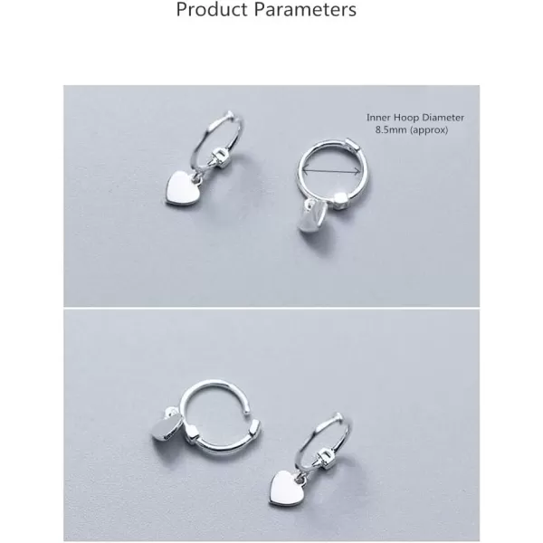 Tiny Love Heart Dangle Small Hoop Earrings for Women Teen Girls S925 Sterling Silver Cartilage Cute Sleeper Dainty Huggie Hoops Jewelry GiftsTiny Love Heart Dangle Small Hoop Earrings for Women Teen Girls S925 Sterling Silver Cartilage Cute Sleeper Dainty Huggie Hoops Jewelry Gifts