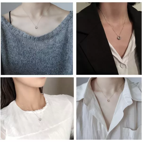 Tiny Moon Necklace for Women Teen Girls Sterling Silver Minimalist Simple Mini Full Moon Karma Open Circle Orbit Necklace Polished Cute Pendant Choker Necklace Adjustable Chain Jewelry White GoldTiny Moon Necklace for Women Teen Girls Sterling Silver Minimalist Simple Mini Full Moon Karma Open Circle Orbit Necklace Polished Cute Pendant Choker Necklace Adjustable Chain Jewelry White Gold
