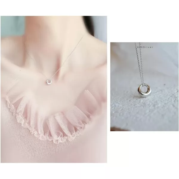 Tiny Moon Necklace for Women Teen Girls Sterling Silver Minimalist Simple Mini Full Moon Karma Open Circle Orbit Necklace Polished Cute Pendant Choker Necklace Adjustable Chain Jewelry White GoldTiny Moon Necklace for Women Teen Girls Sterling Silver Minimalist Simple Mini Full Moon Karma Open Circle Orbit Necklace Polished Cute Pendant Choker Necklace Adjustable Chain Jewelry White Gold