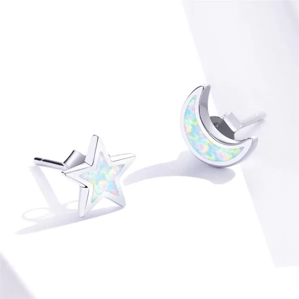 Tiny Synthetic Opal Moon Star Stud Earrings for Women Girls 925 Sterling Silver Hypoallergenic Minimalist Small Cute Crescent Studs Tragus Luck Stars Post Sensitive Ear Dainty Christmas Birthday GiftTiny Synthetic Opal Moon Star Stud Earrings for Women Girls 925 Sterling Silver Hypoallergenic Minimalist Small Cute Crescent Studs Tragus Luck Stars Post Sensitive Ear Dainty Christmas Birthday Gift