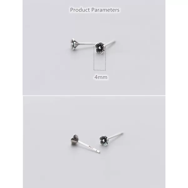 Tiny Vintage Flower Earrings for Women Girls 925 Sterling Silver Oxidized Mini Small Plum Blossom Flowers Stud Cartilage Tragus Hypoallergenic Post Pin for Piercing Ear Elegant Jewelry GiftsTiny Vintage Flower Earrings for Women Girls 925 Sterling Silver Oxidized Mini Small Plum Blossom Flowers Stud Cartilage Tragus Hypoallergenic Post Pin for Piercing Ear Elegant Jewelry Gifts