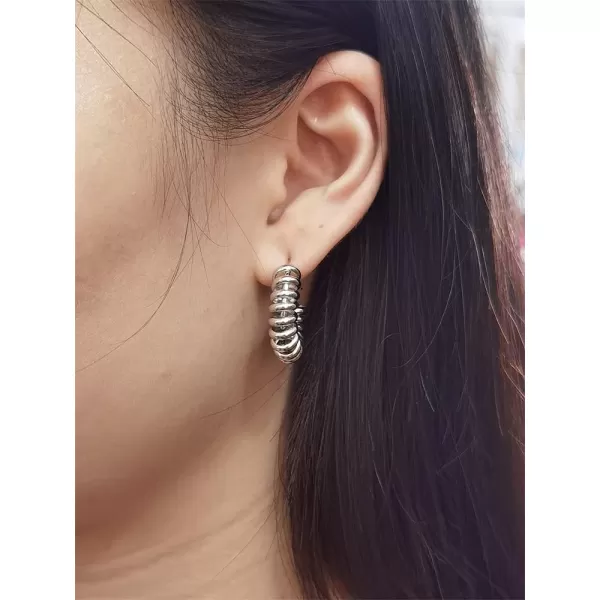 Unique Spiral Hoop Earrings for Women Girls Hypoallergenic 925 Sterling Silver Post Minimalist Round Swirl Twisted Threader Leverback Huggie Hoops Fashion Boho Retro Y2K Jewelry Silver PlatedUnique Spiral Hoop Earrings for Women Girls Hypoallergenic 925 Sterling Silver Post Minimalist Round Swirl Twisted Threader Leverback Huggie Hoops Fashion Boho Retro Y2K Jewelry Silver Plated