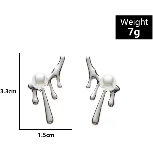 Unique Tapered Teardrop Earrings for Women Girls 925 Sterling Silver Post Pin Hypoallergenic Imitation Pearl Studs Climber Crawler Cuff Earring Dainty Valentine Birthday Wedding Jewelry GiftsUnique Tapered Teardrop Earrings for Women Girls 925 Sterling Silver Post Pin Hypoallergenic Imitation Pearl Studs Climber Crawler Cuff Earring Dainty Valentine Birthday Wedding Jewelry Gifts