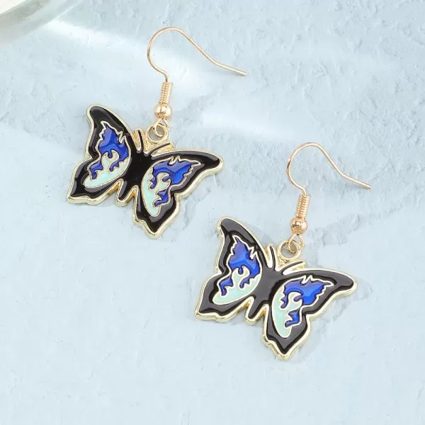 Vintage Butterfly Dangle Hook Earrings for Women Girls Gold Plated Black Blue Enameled Charms Drop Dangling Stud Retro Party Wedding Birthday Valentine Jewelry GiftsVintage Butterfly Dangle Hook Earrings for Women Girls Gold Plated Black Blue Enameled Charms Drop Dangling Stud Retro Party Wedding Birthday Valentine Jewelry Gifts