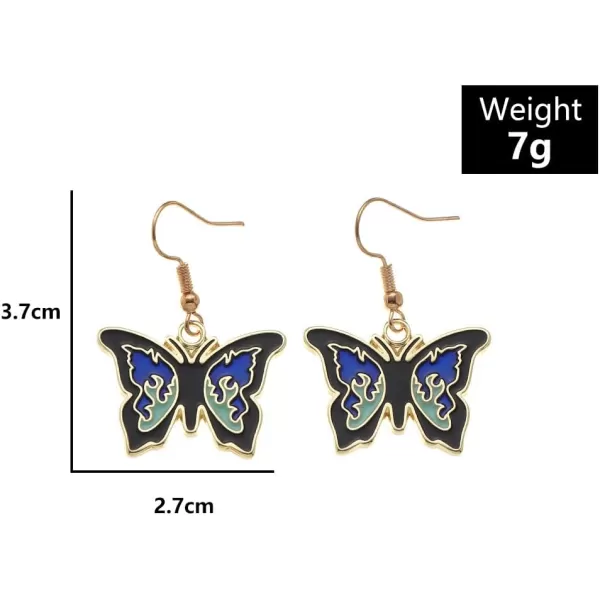Vintage Butterfly Dangle Hook Earrings for Women Girls Gold Plated Black Blue Enameled Charms Drop Dangling Stud Retro Party Wedding Birthday Valentine Jewelry GiftsVintage Butterfly Dangle Hook Earrings for Women Girls Gold Plated Black Blue Enameled Charms Drop Dangling Stud Retro Party Wedding Birthday Valentine Jewelry Gifts